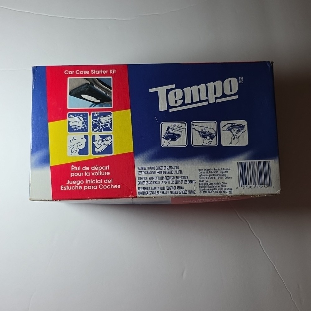 Tempo Car Visor Tissue Holder Car Case Starter Kit 2000 NEW - Picture 3 of 6